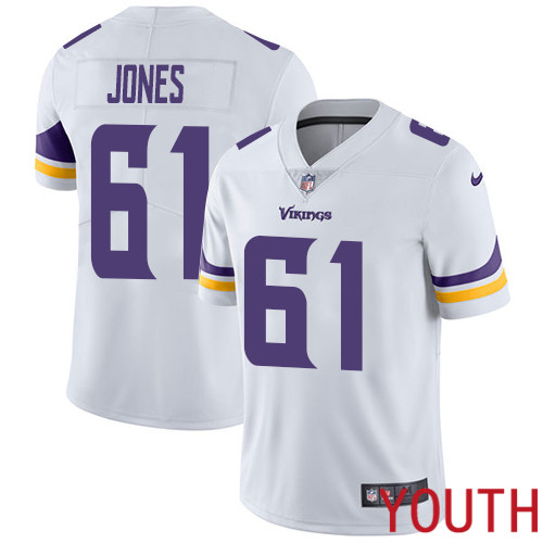 Minnesota Vikings #61 Limited Brett Jones White Nike NFL Road Youth Jersey Vapor Untouchable->women nfl jersey->Women Jersey
